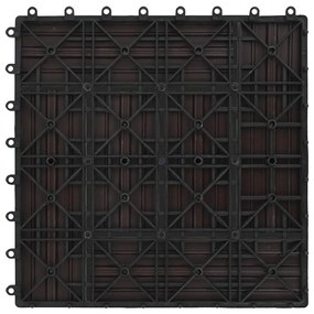 vidaXL Πλακάκια Deck 22 τεμ. Σκούρο Καφέ 30 x 30 εκ. 2 μ² από WPC