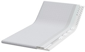 vidaXL Στρώματα Λευκό 90 x 190 cm 100% ύφασμα πολυεστέρα με τζακάρ