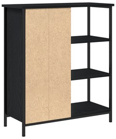 vidaXL Μπουφές Μαύρος Δρυς 70x30x80 εκ Επεξεργασμένο Ξύλο