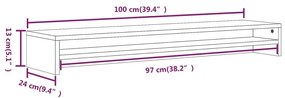 Βάση Οθόνης Καφέ Δρυς 100 x 24 x 13 εκ. από Επεξεργασμένο Ξύλο - Καφέ