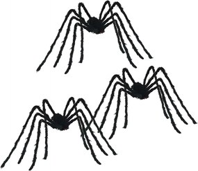 vidaXL Διακόσμηση Halloween Αράχνη 3 pcs Μαύρο 200 cm