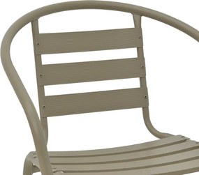 Πολυθρόνα Tade pakoworld μέταλλο σαμπανιζέ 54x58x73εκ