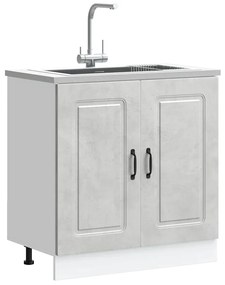 Ντουλάπι βάσης νεροχύτη Kalmar Γκρι Sonoma 80x46x81,5 εκ.