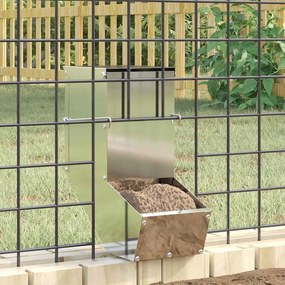 vidaXL Ταΐστρα Χαμστεριών Ασημί 12,5 x 26 x 28,5 εκ