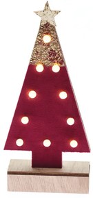 Χριστουγεννιάτικο Δεντράκι Με Led Aca Felt Xmas Tree Red X061011209