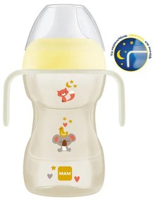 Ποτηράκι Με Χερούλια Fun to Drink Cup Night 463U 270ml 8+ Μηνών Yellow Mam 270ml Silicon,Plastic
