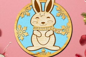 Σετ των 3 Intra απο ξύλο plywood 3mm-4mm πάχος Χριστουγεννιάτικα διακοσμητικά στολίδια, κομμένο Δίασταση 4x4 cm INTRAFABR-83728584