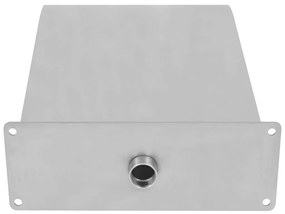 vidaXL Σιντριβάνι Πισίνας Ασημί 45 x 30 x 65 εκ. από Ανοξείδωτο Ατσάλι