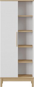 Βιβλιοθήκη Ξύλο / Λευκό Δρυς DEIVE 71x36x179.3