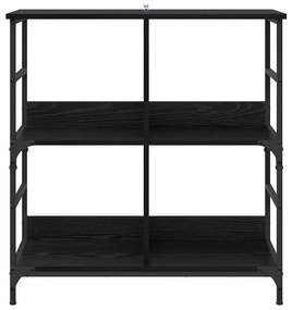 vidaXL Ράφι Βιβλίων Μαύρη δρυς 78.5 x 33 x 82 εκ Επεξεργασμένο ξύλο