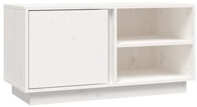 vidaXL Έπιπλο Τηλεόρασης Λευκό 80x35x40,5 εκ. από Μασίφ Ξύλο Πεύκου