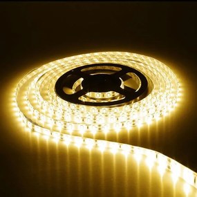 Led ταινία 5m ισχύος 16W 12VDC θερμό φως IP65 αδιάβροχη εύκαμπτη και αυτοκόλλητη