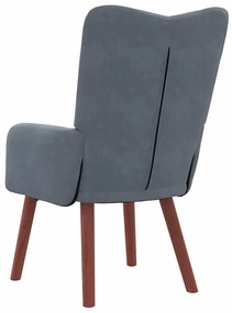 vidaXL Χαλαρωτική Πολυθρόνα Σκούρο γκρι 63 x 67 x 94 εκ. Βελούδο