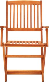 vidaXL Σετ Τραπεζαρίας Εξ. Χώρου Πτυσσόμενο 9 τεμ. από Ξύλο Ευκαλύπτου