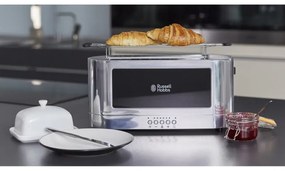 Τοστιέρα Elegance της Russell Hobbs 23380-56, 1420W, 2 φιλέτα, 6 μοίρες, Lift & Look, Inox/μαύρο