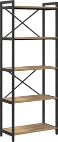vidaXL Ράφι Βιβλίων 60 x 30 x 155 εκ Επεξεργασμένο ξύλο Artisan Oak