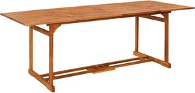 vidaXL Σετ Τραπεζαρίας Κήπου 9 Τεμαχίων 220x90x75 εκ. Μασίφ Ακακία