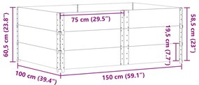 ΖΑΡΝΤΙΝΙΕΡΑ ΚΗΠΟΥ ΜΑΥΡΗ 150X100 ΕΚ. ΑΠΟ ΜΑΣΙΦ ΞΥΛΟ ΠΕΥΚΟΥ 3295440