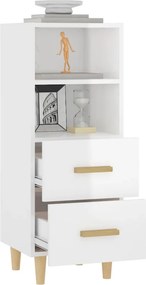 vidaXL Ντουλάπι Γυαλιστερό Λευκό 34,5x34x90 εκ. Επεξεργασμένο Ξύλο