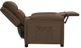 vidaXL Πολυθρόνα Ανακλινόμενη Καφέ Υφασμάτινη