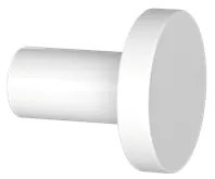 Άγκιστρο Μονό Επίτοιχο Λευκό Ματ Verdi Lamda White Matt 3010201