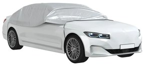 vidaXL Ημικουκούλα Αυτοκινήτου με Γάντζους Ασημί L