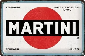 Μεταλλική πινακίδα Martini Logo White