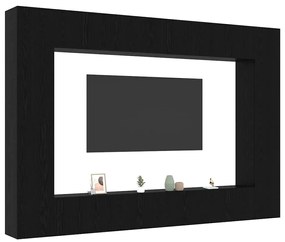 vidaXL Σετ επίπλου τηλεόρασης 8 pcs Μαύρη δρυς 100 x 30 x 30 cm