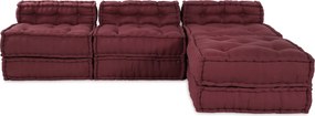 vidaXL Μονάδα Μοντέρνου Καναπέ 4 pcs Καφετί Ύφασμα