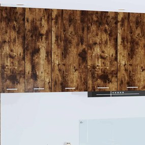 vidaXL Κρεμαστό ντουλάπι Καπνιστός Δρυς και Λευκό 40 x 31 x 80 εκ.