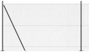 vidaXL Στύλος Περιφράξεων Γκρι 10 x 1,6 μ (40 x 40 mm πλέγμα)