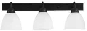Απλίκα Φωτιστικό Μπάνιου OVO BATHROOM/AP 3L RAGA BL-WH 31-1202 Heronia-31-1202-Μαύρο-Λευκό 31-1202
