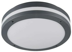 Φωτιστικό Οροφής - Πλαφονιέρα Piave 676960142 1x12W Led Φ30cm 9cm Με Αισθητήρα Anthracite Trio Light Plastic