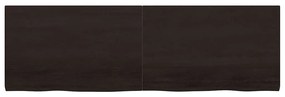 vidaXL Ράφι Τοίχου Σκούρο Καφέ 160x50x(2-4) εκ. Επεξ. Μασίφ Ξύλο Δρυός