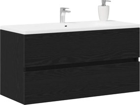 vidaXL Ντουλάπι Μπάνιου Μαύρη Δρυς 90 x 38,5 x 45 cm