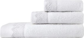 Πετσέτες Μπάνιου (Σετ 3τμχ) Nima Demur White 480gsm