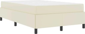 vidaXL Σκελετός Κρεβατιού με στρώμα Κρεμ 120 x 200 cm ύφασμα