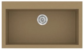Sanitec Classic 333 Metallic Coffee Ένθετος Νεροχύτης 80cm