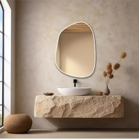 Stewehome Ασύμμετρος καθρέφτης τοίχου από γυαλί 75x55 cm