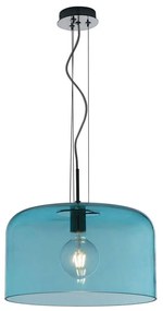 Φωτιστικό Οροφής Gibus I-GIBUS-S40 BLU 1xE27 Φ40cm 150cm Blue Luce Ambiente Design Glass