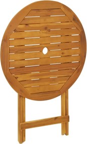 vidaXL Σετ Επίπλων Bistro 3 τεμ. Μπεζ Ύφασμα/Μασίφ Πεύκου