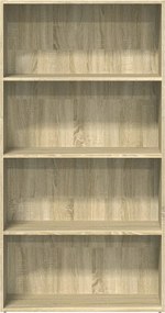 vidaXL Βιβλιοθήκη Sonoma Δρυς 80x30x152 εκ. από Επεξεργασμένο Ξύλο