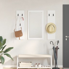 vidaXL Τοίχου Κρεμάστρα Λευκό 96 x 1.5 x 90 εκ Επεξεργασμένο ξύλο