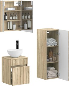 vidaXL Σετ Επίπλων Μπάνιου 4 pcs Sonoma Δρυς