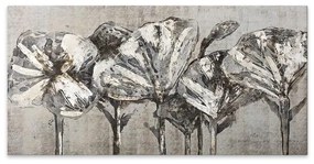Megapap Πίνακας Σε Καμβά "White Flowers" Ψηφιακής Εκτύπωσης 120x60x3εκ.