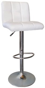 Σκαμπό Μπάρ Lino White EM412,2  44X50X92/113 cm Σετ 2τμχ Metal, Technoderma