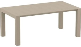 VEGAS TAUPE 100X180/220Χ75εκ. ΕΠΕΚΤ.ΤΡΑΠΕΖΙ ΠΟΛ/ΝΙΟΥ