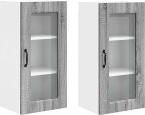 vidaXL Πάνελ πλυντηρίου πιάτων Kalmar 2 pcs Γκρίζο Σονομα