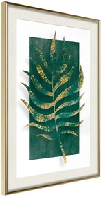 Αφίσα - Gilded Palm Leaf - 30x45 - Χρυσό - Με πασπαρτού