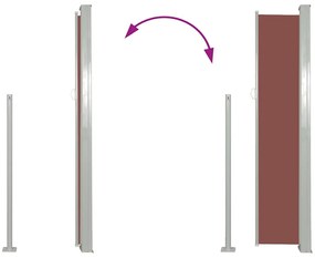 vidaXL Σκίαστρο Πλαϊνό Συρόμενο Καφέ 120 x 300 εκ.